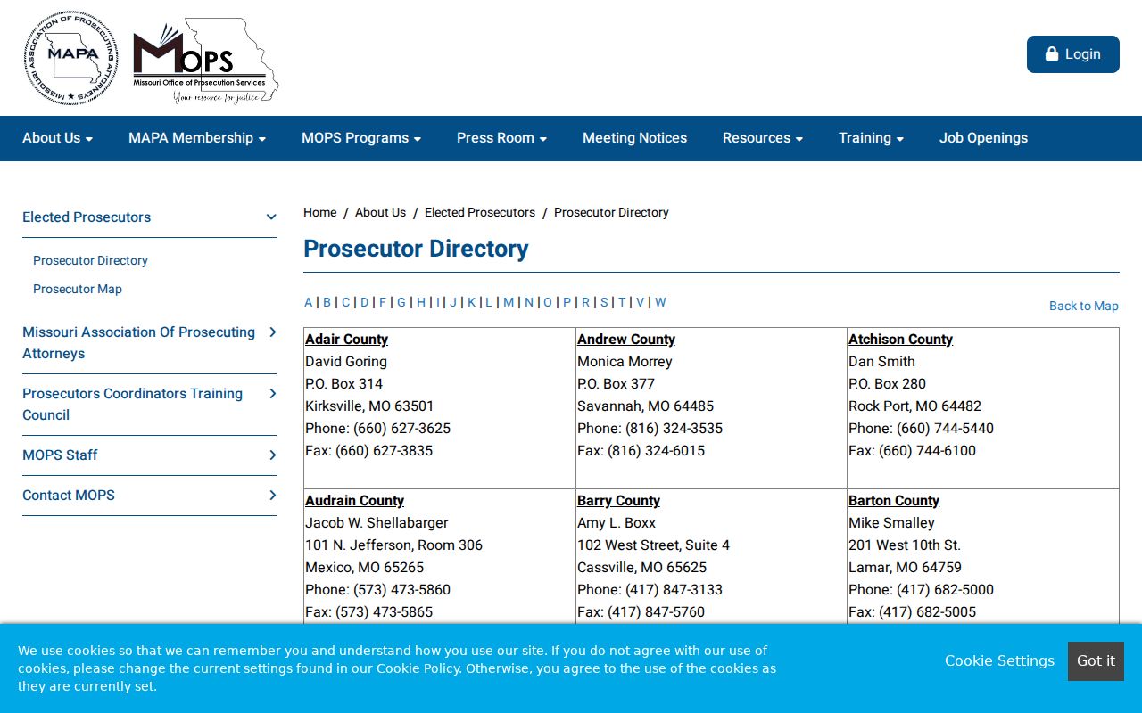 Maysville and DeKalb County criminal history prosecutor directory