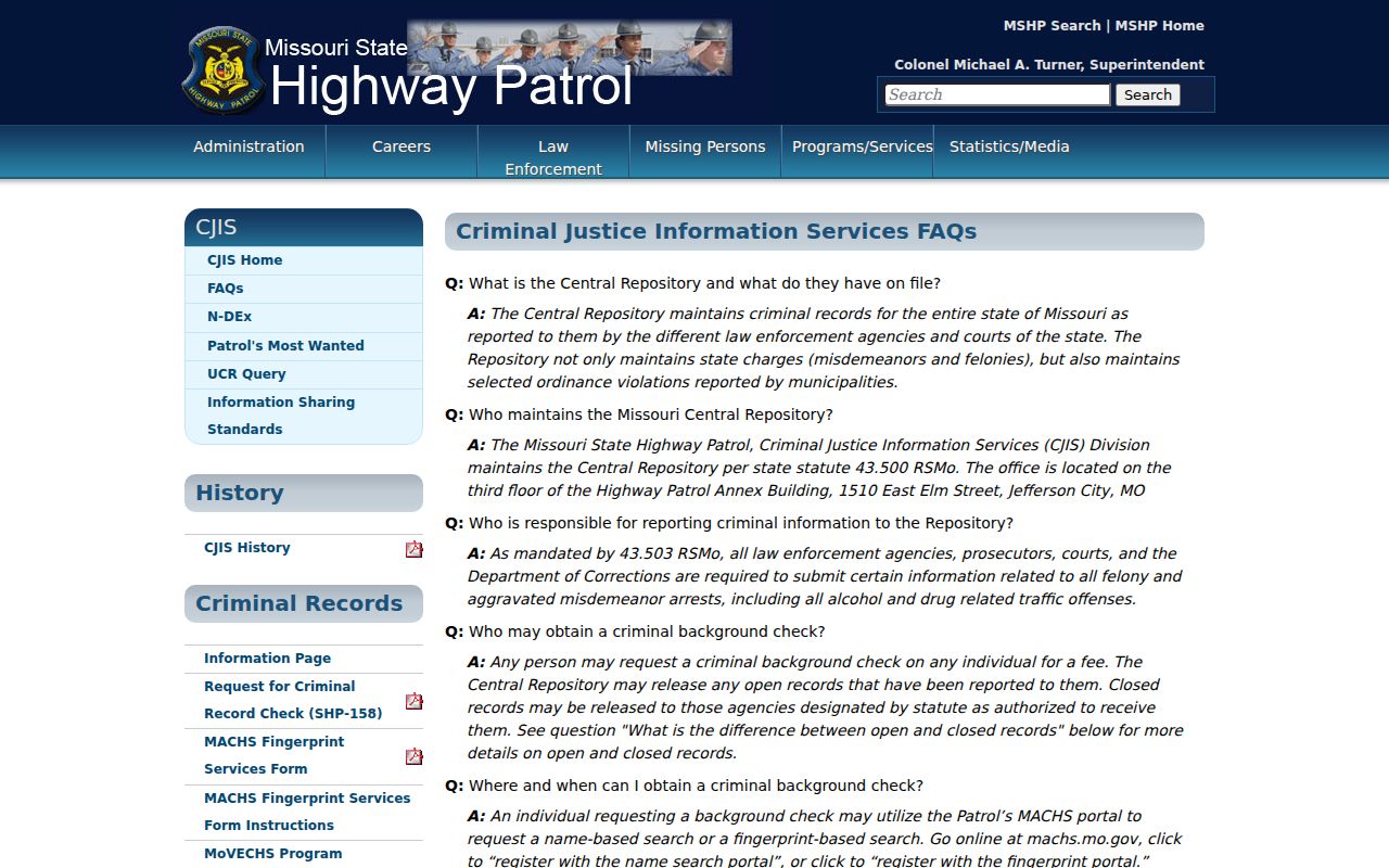 DeKalb County sex offender check and MSHP criminal records FAQ